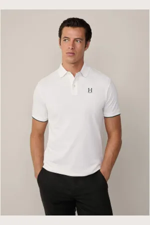 Hackett Para homem. HM563354 Pólo Heritage H Logo (XXL), Casual, Algodão, Manga curta