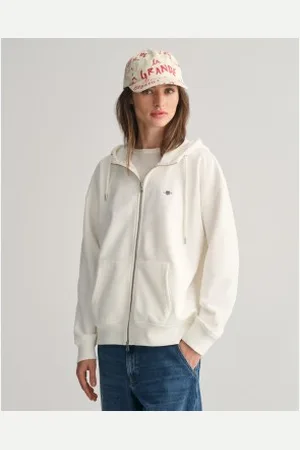 GANT Para mulher. 4201412 Casaco com capuz e fecho de correr Shield (L), Casual, Algodão