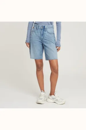 G-Star Para mulher. D26268-D932-H110 Short Viktoria (23), Casual, Denim, Algodão orgânico, Sustentável
