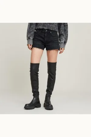 G-Star Para mulher. D24376-D933-H114 Short True Denim (24), Casual, Algodão orgânico, Sustentável