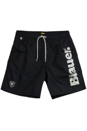 Blauer Para homem. 25SBLUN02515 Fato de banho com logótipo da Marinha (S), Beachwear, Poliéster