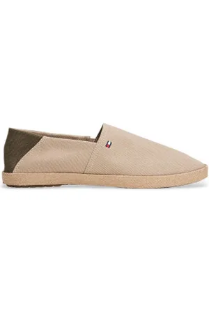 Tommy Hilfiger Para homem. FM0FM05353 Espadrilhas com sola serrilhada e logótipo bordado em (40), Plano, Nenhum, Casual