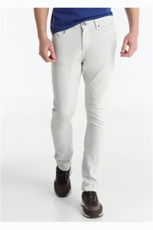 Lois Para homem. 101912342 Calças de ganga cinzentas de corte justo (28), Casual, , Algodão