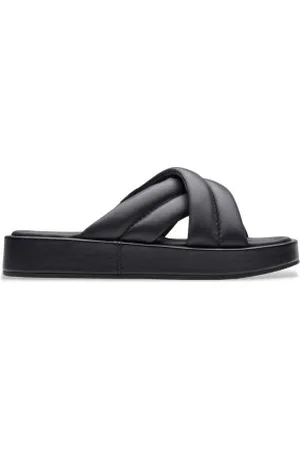 Clarks Para mulher. 26179276 Sandálias Alda Glide pretas (37), Preto, 1 a 3cm, Nenhum, Casual