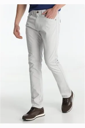 Lois Para homem. 101903090 Calças de corte regular cinzentas (28), Casual, , Algodão