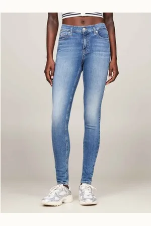 Tommy Hilfiger Para mulher. DW0DW19255 Calças de ganga Nora Md Skn Ch0238 (27/30), Casual, Denim, Algodão orgânico, Sustentável