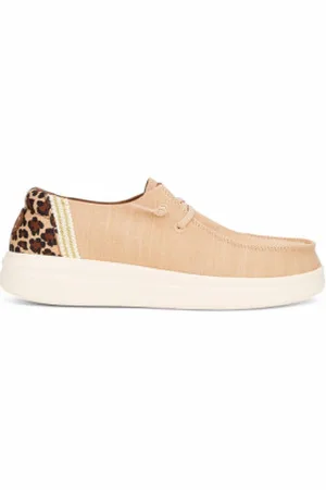 Hey dude Para mulher. HD43780 Chinelos Wendy Rise Animal (36), Tecido, Plano, Cordão, Casual