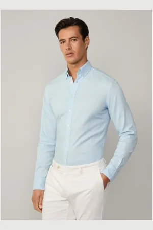 Hackett Para homem. HM3010263 Camisa oxford de corte justo (L), Casual, Algodão, Manga comprida