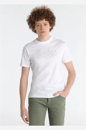 Lois Para homem. 157253322 T-shirt básica branca (XS), , Casual, Algodão, Manga curta