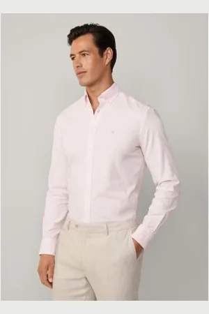Hackett Para homem. HM3010263 Camisa oxford de corte justo cor-de- (L), Casual, Algodão, Manga comprida