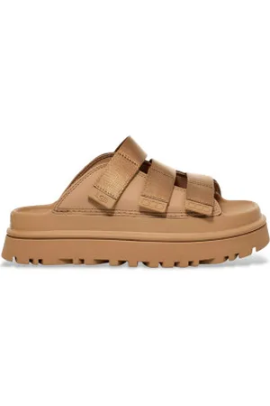 UGG Para mulher. 1167430 Sandálias castanho GoldenGlow (40), Marrom, Plano, Nenhum, Casual