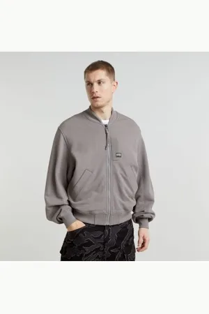 G-Star Para homem. D25107-D395-G677 Sweatshirt GA-1 Graphic Loose Bomber cinzento (XXL), Casual, , Algodão orgânico, Sustentável