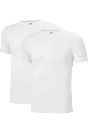 Helly Hansen Para homem. 53618 Conjunto de 2 t-shirts brancas de algodão (S), , Casual, Homewear, Manga curta