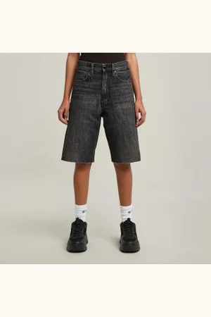 G-Star Para mulher. D27484-D537-H147 Curto folgado Tipo 96 cinzento escuro (23), , Casual, Algodão orgânico, Sustentável