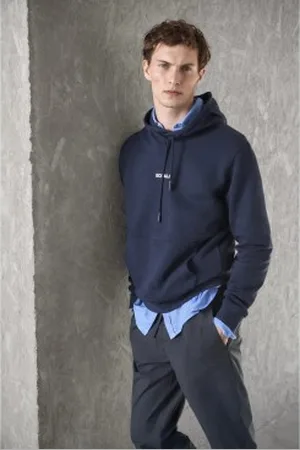 ECOALF Para homem. GASTBARCA0800MS23-160 Sweatshirt Barcaalf navy (S), Casual, Manga comprida, Algodão orgânico, Sustentável, , Algod
