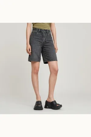 G-Star Para mulher. D26268-D933-H087 Short Viktoria cinzento (23), Casual, , Algodão orgânico, Sustentável
