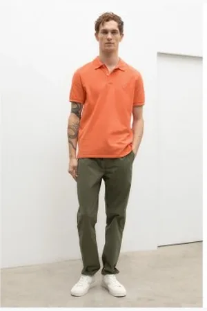 ECOALF Para homem. GAPOTEDRE0820MS23-206 Tedalf Camisa pólo cor-de-laranja normal (S), Casual, Manga curta, Algodão orgânico, Sustentável, A