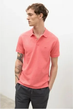 ECOALF Para homem. GAPOTEDSL0820MS23-256 Polo Tedalf Slim (XXL), Vermelho, Casual, Manga curta, Algodão orgânico, Sustentável, Algodão