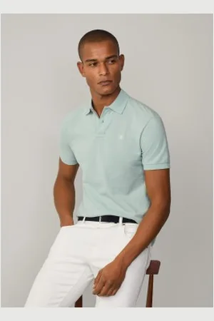 Hackett Para homem. HM563426 Pólo de corte justo (L), Casual, Algodão, Manga curta