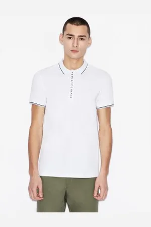 Armani Exchange Para homem. 8NZF71ZJH2Z1100 Pólo básico com logótipo (L), Casual, Algodão, Manga curta
