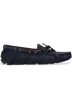 Ralph Lauren Para homem. 803916580003 Sapatos de barco Anders em pele da marinha com borlas (43), Couro, Plano, Cordão, Casual, Marinho