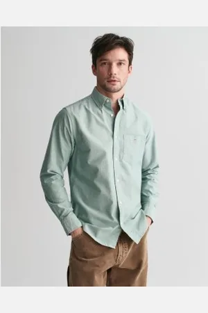 GANT Para homem. 3000200 Camisa Oxford de corte regular (M), Casual, Algodão, Manga comprida