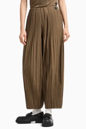 Armani Exchange Para mulher. XW000151AF10843U6199 Calças castanhas de corte descontraído (XS), , Casual, Poliéster