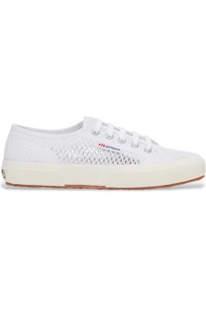 Superga Para mulher. S2135GW Ténis 2750 Mesh branco (36), Plano, Cordão, Casual