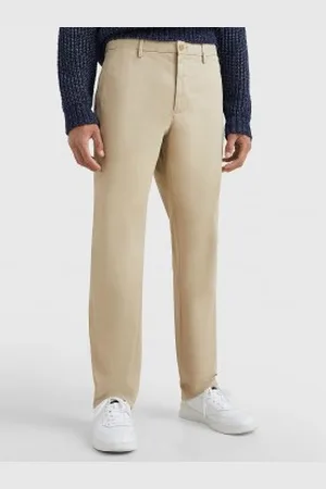 Tommy Hilfiger Para homem. MW0MW28883 Calças chino Bleecker em algodão elástico (33/32), Casual, Algodão orgânico, Sustentável