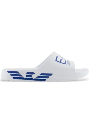 EA7 Unisex. XBP008_XK337 Triturador Chinelos de dedo com maxilogótipo (45), Plano, Nenhum, Beachwear