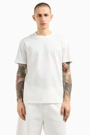 Armani Exchange Para homem. XM000325AF10364U0009 T-shirt de manga curta branca (L), , Casual, Esportivo, Algodão, Multisport