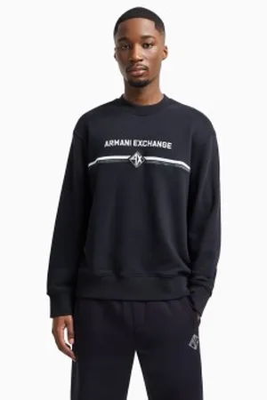 Armani Exchange Para homem. XM000226AF12656UB101 Camisola com logótipo da Marinha (L), Casual, Algodão