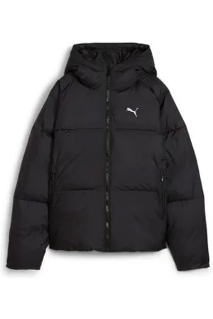 PUMA Para mulher. 62648901 Casaco em poliéster preto (L), Casual, Manga comprida, Polister Reciclado, Sustentável
