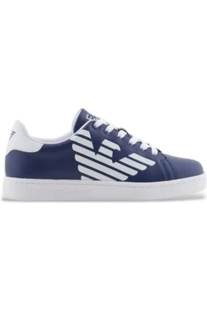 EA7 Unisex para criança. 7Y000001_AF10179 Sapatilhas com logótipo (40), Plano, Cordão, Casual, moda infantil