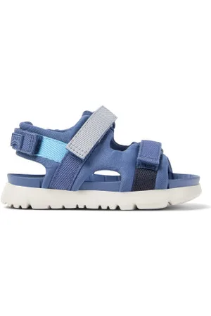 Camper Unisex para criança. K800590-006 Sandálias Caterpillar Twins azul (21), Plano, Velcro, Casual, Sustentável, moda infantil