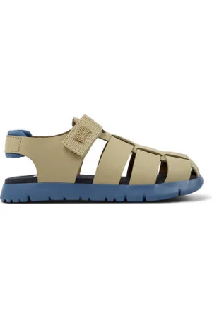 Camper Unisex para criança. K800242-031 Sandálias de couro Caterpillar bege (26), Plano, Velcro, Casual, Sustentável, moda infantil