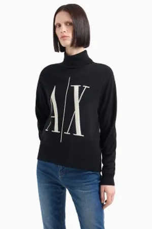 Armani Exchange Para mulher. 8NYM7BYMH4Z1200 Pulôver em fio macio (XL), Casual, Lã