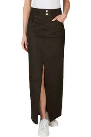 Pepe Jeans Para mulher. PL901167 Saia maxi Hw cinzenta (M), Casual, Cinza, Denim, Sustentável