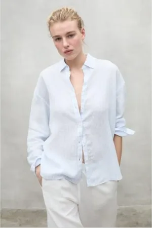 ECOALF Para mulher. MCWGASRDARIS0709S25-836 Camisa Daria (XL), Branco, Casual, Linho, Manga comprida, Sustentável