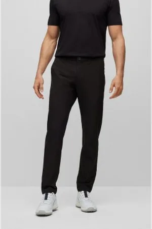 HUGO BOSS Para homem. 50495497 Comuter Slim Chino Calças pretas (48), , Casual, Poliéster