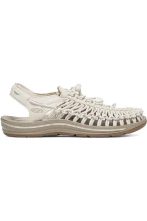 Keen Para mulher. 1018698 Sandálias Uneek brancas (37), Branco, Plano, Nenhum, Casual, Beachwear, Poliéster reciclado