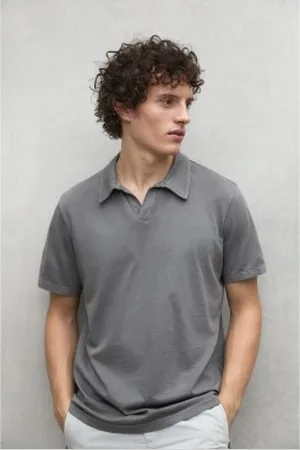 ECOALF Para homem. MCMGAPOENZO00831S25-303 Polo EnzoPolo Homem cinzento (L), Casual, , Manga curta, Algodão orgânico, Sustentável