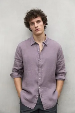 ECOALF Para homem. MCMGASRMALIB0725S25-519 Camisa Malibu (S), Casual, Linho, Manga comprida, Sustentável
