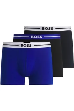 HUGO BOSS Para homem. 50531702 Conjunto de 3 calções boxer com logótipo e risca (M), Homewear, Algodão