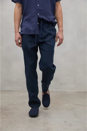 ECOALF Para homem. MCMGAPAETHIL0747S25-161 Calças de linho éticas em azul-marinho (M), Casual, Sustentável