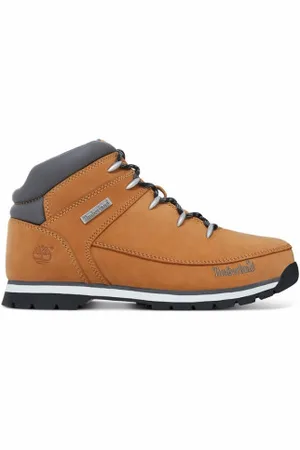 Timberland Para mulher/menina. TB06690R2311 Botins Euro Sprint em pele mostarda (36), Couro, Plano, Cordão, Casual, moda infantil