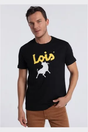 Lois Para homem. 157013177 T-shirt de manga curta preta (M), , Casual, Algodão