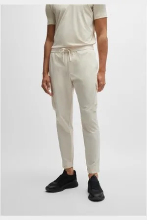 HUGO BOSS Para homem. 50508339 Calças de corte cónico brancas (54), , Casual, Poliéster