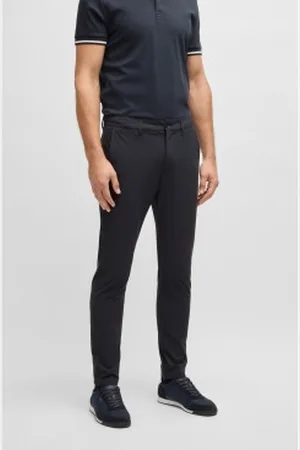HUGO BOSS Para homem. 50529673 Calças slim fit azul-marinho (44), Casual, Poliamida