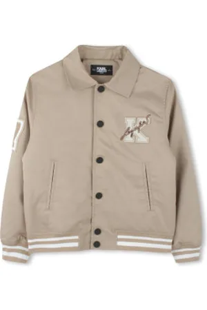 Karl Lagerfeld Para menino. Z30568 Casaco bomber de sarja (8años= 126cm), Casual, Viscoso, moda infantil